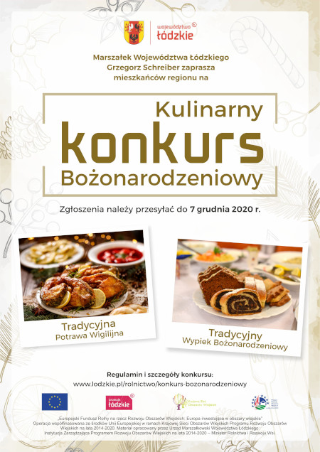 plakat Wojewódzkiego Kulinarnego Konkursu Bożonarodzeniowego