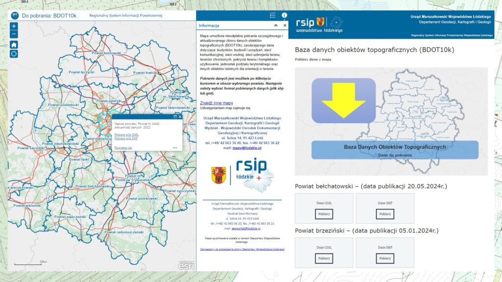 Rzeźba terenu w BDOT10k - grafika